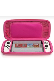 Resim Genel Markalar Nintendo Switch/Switch OLED Uyumlu Saklama Kutusu Koruyucu Taşıma Çantası Seyahat Çantası Pembe 
