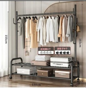 Resim Metal Siyah Portmanto Konfeksiyon Askısı Ayaklı Askılık Elbise Askılığı 1030-cn Siyah 