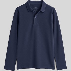 Resim Tommylife Lacivert Polo Yaka Basic Uzun Kollu Erkek Çocuk T-shirt - 11170 Lacivert 