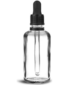 Resim Cam Damlatma Şişesi Kilit Kapaklı Damlalık Şeffaf 50 CC 