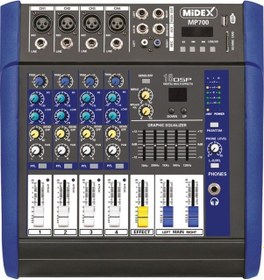 Resim Midex MP-700 Amfili Power Mikser 2x350 WATT 4 Kanal Dsp Efekt EQ 