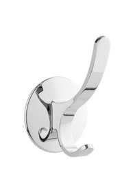 Resim Lucena Krom Yapışkanlı İkili Askı - Banyo Askısı - Bornoz Havlu Askısı Krom 