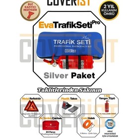 Resim Eva Trafik Seti Plus - 1 Kg Yangın Tüpü - 2 Yıllık - Mavi - Silver Paket 