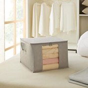 Resim Orta Boy Pvc Pencereli Gri Renk Kapitone Hurç 45 X 40 X 30 Cm Ocean Home Textile