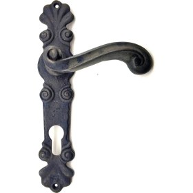 Resim Skygo Antika Tarz Dekoratif Pirinç Okyanus Yale Kapı Kolu - 230X46 Mm, Oksit 