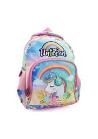 Resim 2 Gözlü Unicorn Anaokulu Çantası - Kız Çocuk Çanta Kreş Çantası - Gökkuşağı Unicorn Çanta Çok Renkli 