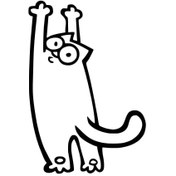 Resim Genel Markalar Gerinen Kedi Sticker Oto Motor Laptop Duvar Folyo Sticker 50x75 cm 
