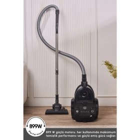 Resim Karaca Vantuz Action Force X10 899W 2l Toz Torbasız Elektrikli Süpürge Black 