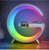 Resim Ally 15W Kablosuz Şarj Standlı Bluetooth hoparlör RGB Gece Lamba 