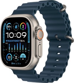 Resim Apple Watch Ultra 2 GPS + Cellular, 49mm Titanyum Kasa ve Mavi Ocean Kordon 