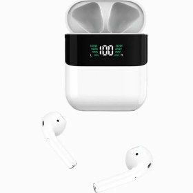Resim DVIP P45 TWS 5.0 Dijital Ekranlı Bluetooth Kulaklık Beyaz 