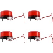Resim 4x Ac 220V Endüstriyel LED Flaş Flaş Işık Kaza Uyarı Lambası Kırmızı LTE-5061 De (Yurt Dışından) 