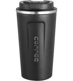 Resim Hombey Akıllı Sıcaklık Gösteren 304 Çelik Termos Bardak, Dokunmatik Ekran, Çift Katlı Vakumlu, Araçta Kullanıma Uygun, Siyah 510ml Siyah 