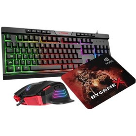 Resim Rampage Bygamex K2 Süper 3lü Oyuncu Mouse Pad + Mouse + Klavye Set 