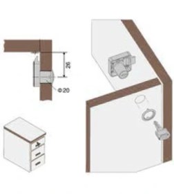 Resim Canex Çarpma Dilli Çekmece Kilidi 