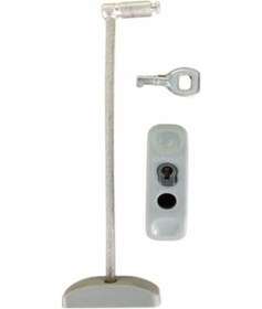 Resim 2 Adet Çelik Halatlı Pvc Kapı Pencere Emniyet Kilidi - Pencere Çocuk Emniyet Kilidi - Gri Renk 0.5 