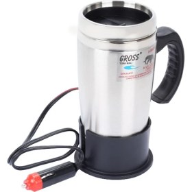 Resim Gross 12V Termoslu Araç Su Isıtıcı Kettle 12V Çay Kahve Otomobil 