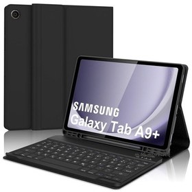 Resim Samsung Galaxy Uyumlu Tab A9 Plus 11'' Klavyeli Kılıf Bluetooth Özellik 