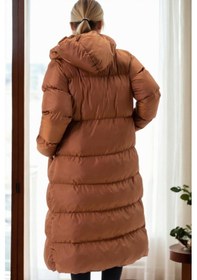 Resim Z6756 Dewberry Bayan Şişme Kaban-camel-1 Camel-1 