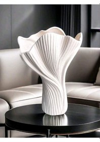 Resim Premium Soyut Tasarım Dekoratif Vazo Modern Heykelsi Salon Objesi 3d Üretim 