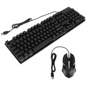 Resim Tenfowee Oyuncu Klavye Ve Fare Seti - 104 Tuşlu, 7 Renkli Led Aydınlatmalı, Su Geçirmez, Ergonomik Tasarım, Usb Bağlantı, Masaüstü Oyunlar İçin 