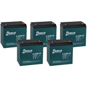 Resim POWER-XTRA Or bus 6-DZM-24 12V 24 Ah Elektrikli Bisiklet Aküsü 5 Li Paket 