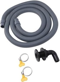 Resim Sintine Pompası Montaj Kiti, 750 GPH, Su Tahliyesi Için Esnekliğe Sahip Kalınlaştırılmış Hortum (BLACK) 