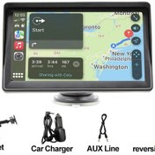 Resim Ips 7 Inç Taşınabilir Wıfı Kablosuz Carplay Android Oto Araba Radyo Multimedya 7-pad 