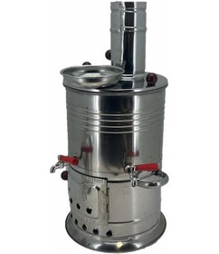 Resim Paslanmaz 304 Çelik 5 L Çift Hazneli Demlikli Semaver 