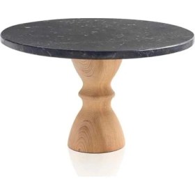 Resim The Mia Pasta Standı Mermer&Ahşap Mermer 28Cm Siyah 