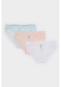 Resim Kız Çocuk Çiçekli 3'lü Slip Külot E7071a825sp Renkli10 