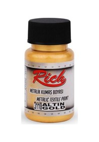 Resim Rich Metalik Kumaş Boyası – Altın 50Cc 