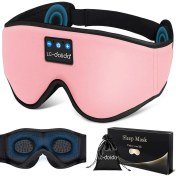 Resim Lc-Dolida 3D Uyku Maskesi - Bluetooth Kablosuz Müzik - Pembe 