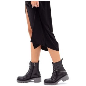 Resim Tamer Tanca Kadın Hakiki Deri Siyah Postal Bot 33 38504 Bn Bot Sk 22/23 Sıyah Siyah 