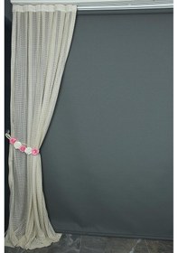 Resim KARDELEN MODEL VİZON RENK TEK KANAT Pileli Fon Perde 75*260 cm Vizon 