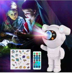 Resim Buffer Stickerlı ,kumandalı Astronot Model Gece Lambası Çok Renkli 