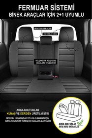 Resim MUSENSO SEAT LEON JET DERİ Oto Koltuk Kılıfı 
