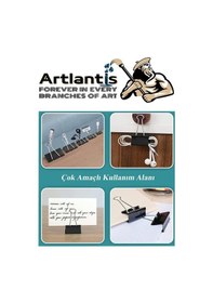 Resim 4 Lü Kırtasiye Seti Mandal Raptiye Ataç Harita Çivisi 1 Paket Metal Kıskaç Klips Okul Ofis Büro Seti 