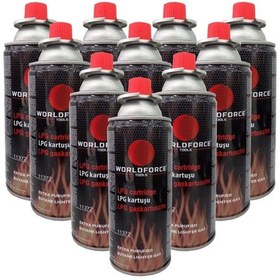 Resim Worldforce 10 Adet 400 ML Lpg Kartuş Pürmüz Başlıklarına Uyumlu Çok Renkli 