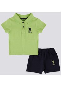 Resim U.S. Polo Assn. U.s. Polo Assn Lisanslı Collar Yeşil Bebek Takımı 5274-43238 Sarı 