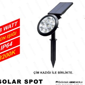 Resim Cata 18W SOLAR BAHÇE ÇİM KAZIKLI SPOT ARMATÜR 