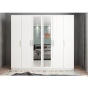Resim Diana 6 Kapaklı Dolap Gardırop Beyaz 