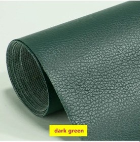 Resim 250x137 Cm Deri Onarım Yama Kanepe Kendinden Yapışkanlı Sopa Tamir Deri Pu Dark Green 200x137cm 