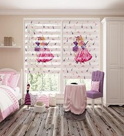 Resim Prenses Baskılı Pliseli Lüks Zebra Stor (160x200) 