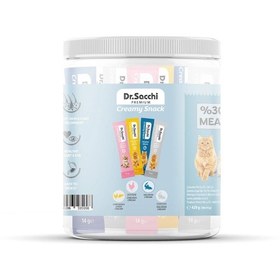 Resim Dr. Sacchi Creamy Snack Karışık Krema Kedi Ödülü 30'lu Kavanoz 