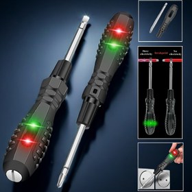 Resim Ayarlanabilir LED Kalem, Akıllı Devamlılık Test Cihazı, Sıfır Canlı Hattı Algılama, Kaymaz Yüksek Tork, Ev Kablolarının Kontrolü ve Profesyonel Elektrikçi Kullanımı İçin İdeal (12-240V), Elektrikçi Kalem | LED Kalem | Dayanıklı İnşaat 