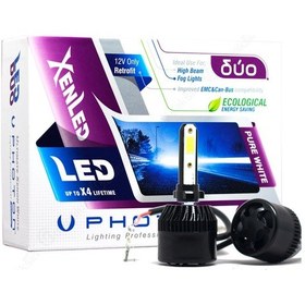 Resim Photon Duo Serisi Led Headlight Beyaz Işık 12V Led Xenon H27 