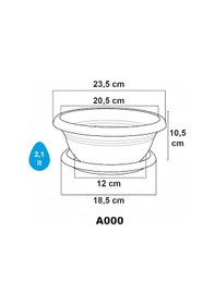 Resim So-a000 Arajman Saksı Takımı Tabaklı 2.1 Litre No: 0 Kiremit 6 Adet 