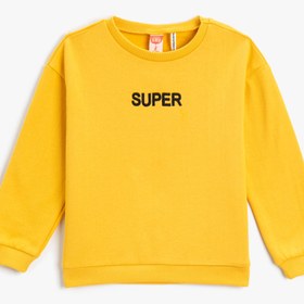 Resim Erkek Bebek Basic Sweatshirt Baskı Detaylı 