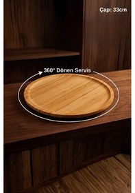 Resim Bambum Lily Dönen Servis Tabağı 33 Cm.büyük 